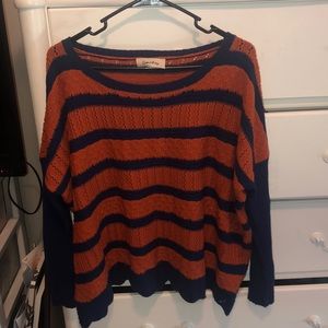 Blue and orange sweater